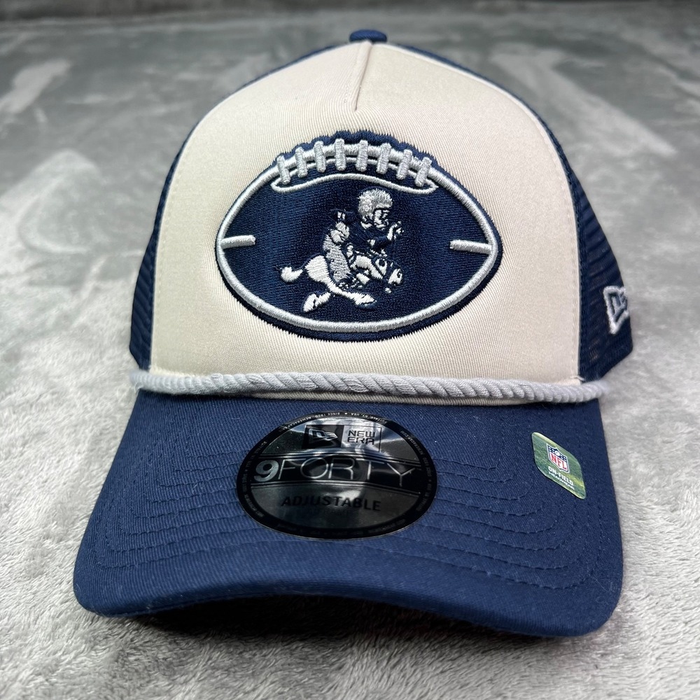 New Era Dallas Cowboys NFL Cream Historic Sideline 9Forty A Frame Adjustable Hat